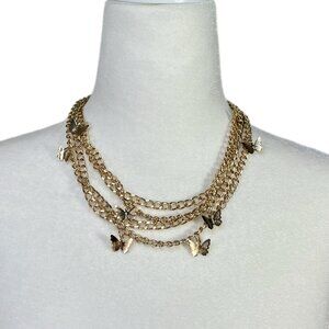 PRE-OWNED - Double Clasp Butterfly Necklace